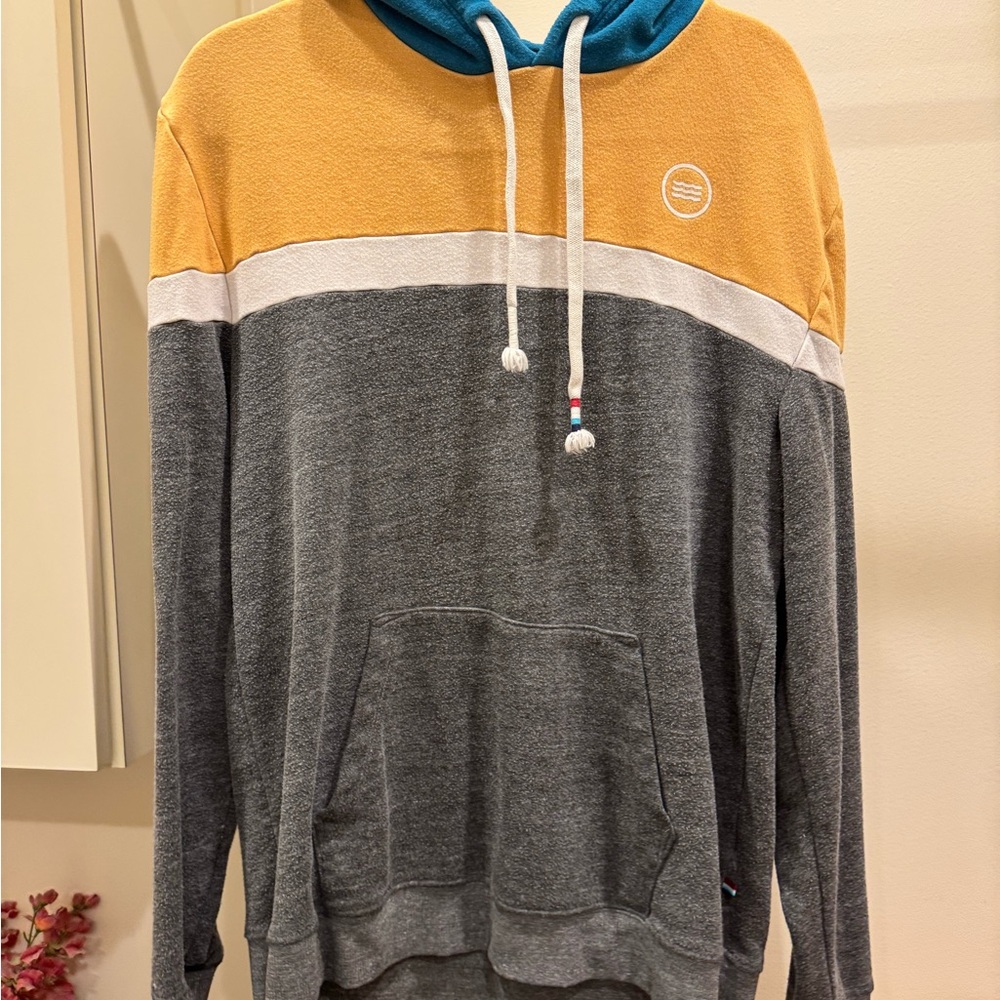 Sol Angeles Yellow, White, and Gray Hoodie